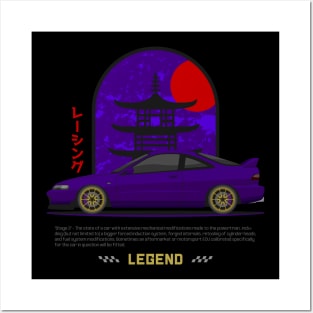 Midnight Racer Purple Integra DC 2 JDM Posters and Art